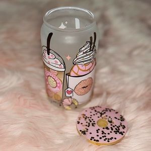 Frosted glass tumbler